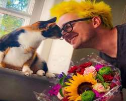 The YouTube star is a cat lover whom he calls Pancakes. He calls the cat his valentine The YouTube star is a cat lover whom he calls Pancakes. He calls the cat his valentine.